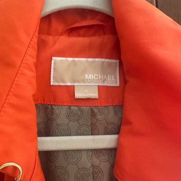Michael Michael Kors Orange Trench Sz S - Picture 2 of 9
